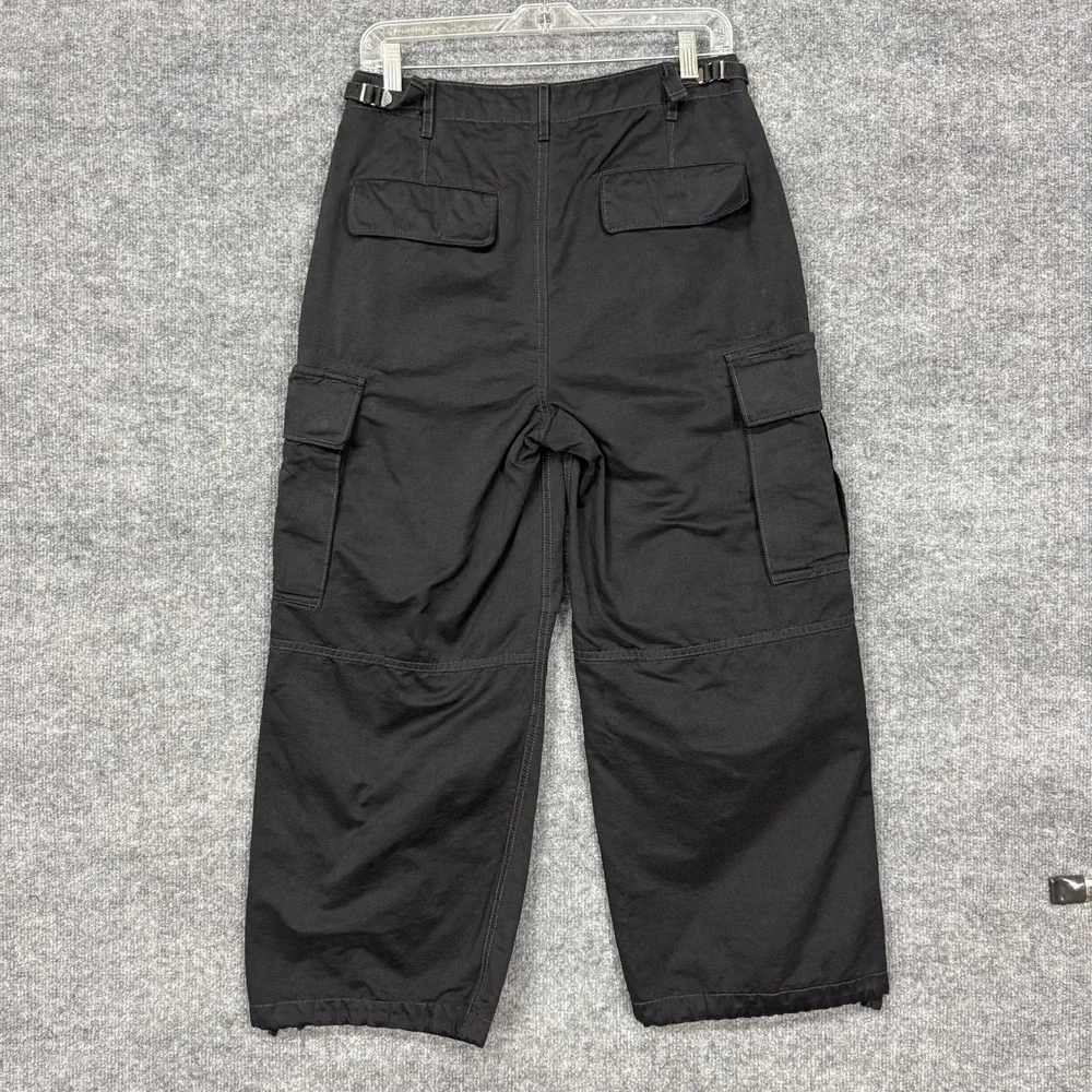 American Eagle Cargo Pants Mens 28x28 Black Flex Relaxed Wide Leg Fits 30x24